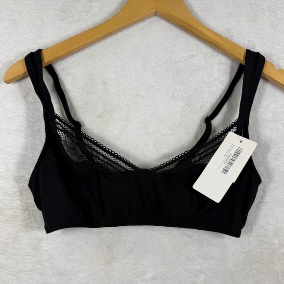 Simone Perele Other - Simone Perele Olymp Soft Cup Bra Black Lace Wireless 1C5210 B Mens 34B NEW